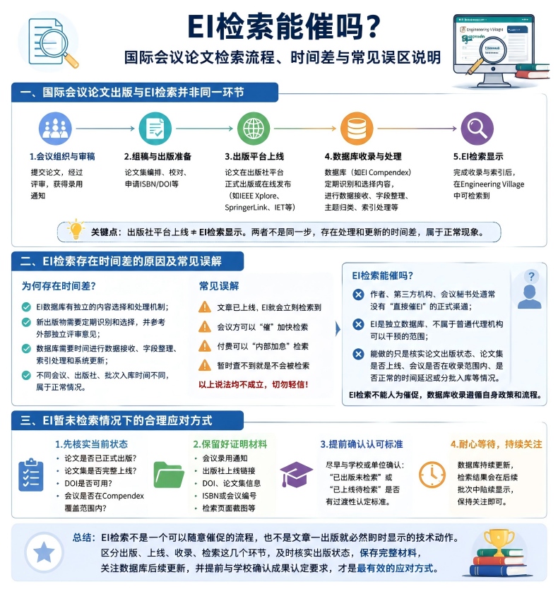 EI检索与出版内容海报